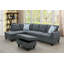 Dark Grey Fabric 3-Piece Sectional Sofa Set with Storage Ottoman-69969364-90726398