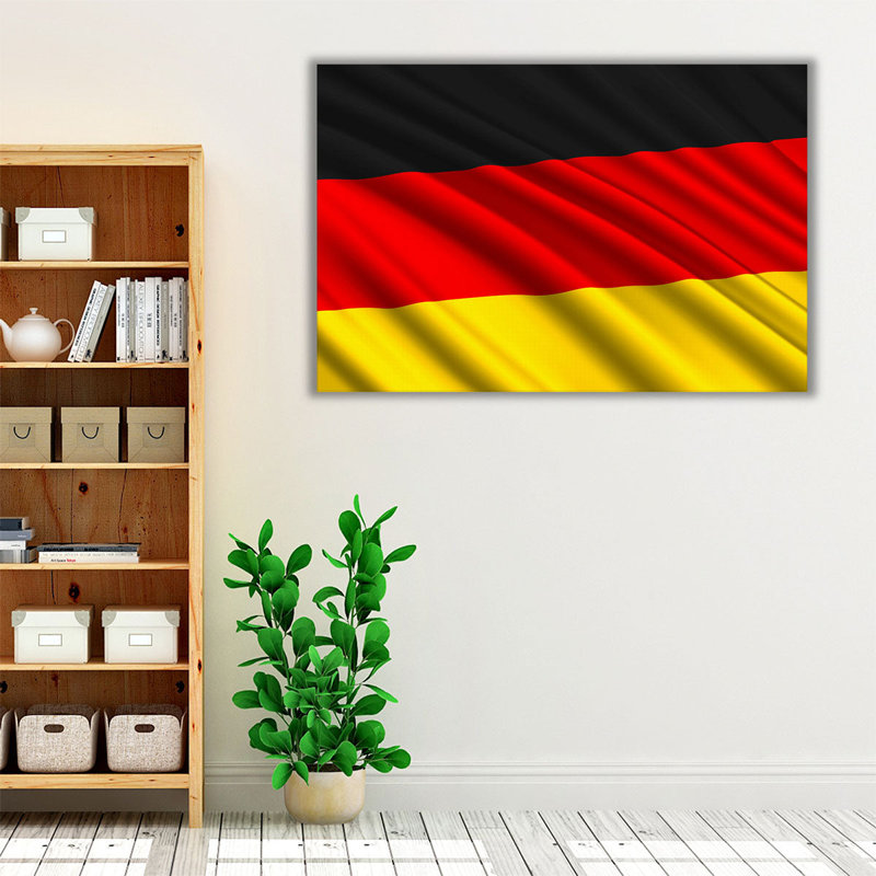 Drapeau allemand, impression sur toile, H 20 po x l 30 po