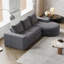 Canapé modulaire en tissu chenille, aucun assemblage requis-1993746833