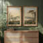 «Classic Countryside Hillside Traditional Pastoral», ensemble de 2 reproductions d'art encadrées sur papier de qualité supérieure 26 po x 36 po-121103445