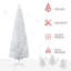 Arbre de Noël artificiel 6 pi avec arbre de Noël mince 6 pi avec 390 branches réalistes et support en plastique-49623002-49622997