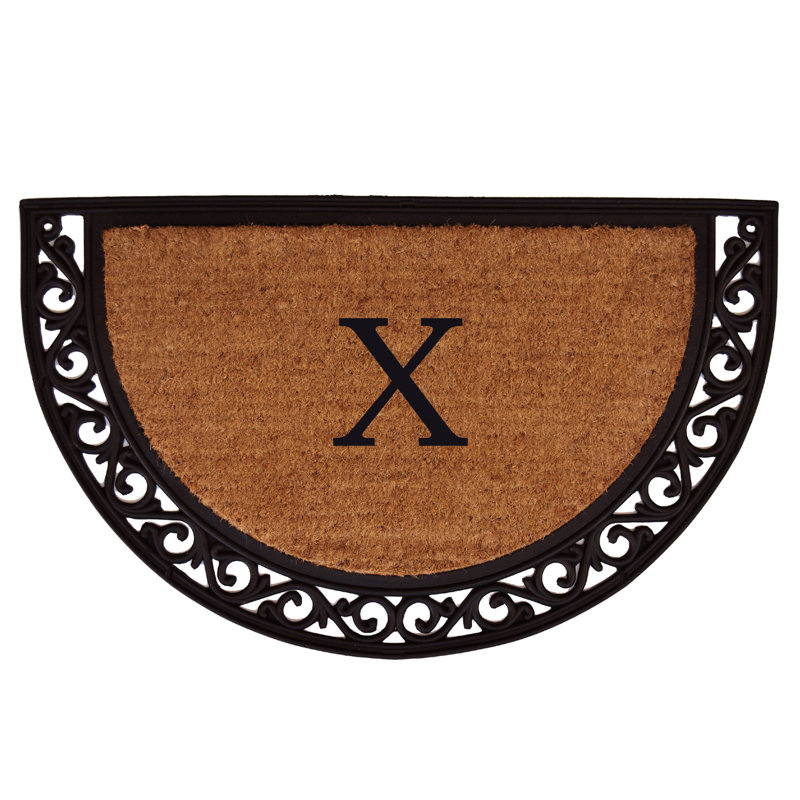 Assemgul Non-Slip Outdoor Doormat, Semi-Circle 2' x 3', X