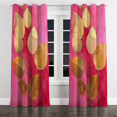 Andam - Floral Grommet Curtain - Velvet Room Darkening - 1 Panel