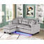 Canapé modulaire réversible en velours gris l 74 po Sorrento
