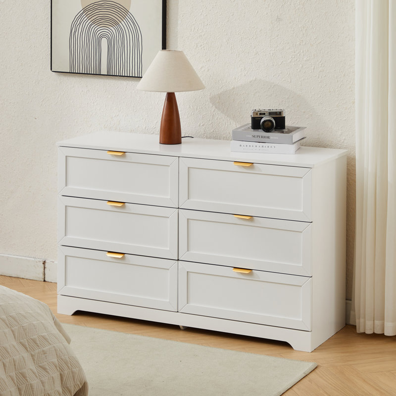 6-drawers Accent Cabinet, White