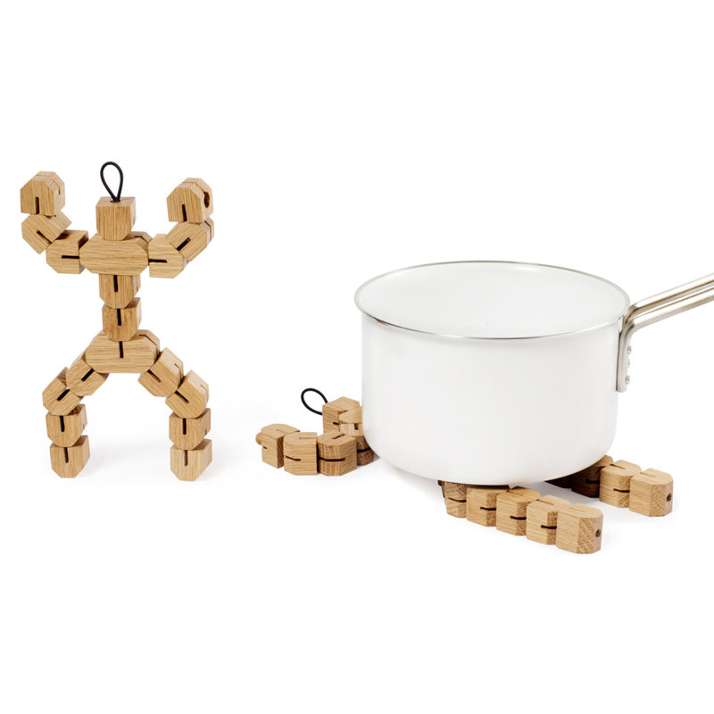 Spring Kitchen Wood 1 Piece Trivet, Oak, 19.5cm H x 9cm W x 2cm D