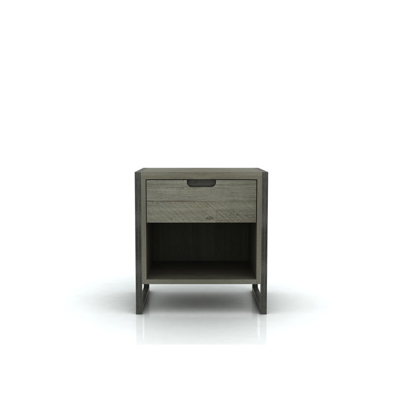 Braedon 55cm W Solid Wood Bedside Table