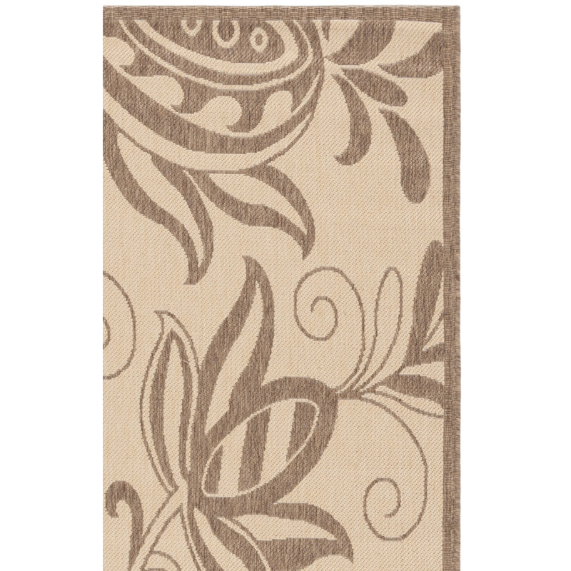 Tapis d'intérieur / extérieur à fleurs Herefordshire Performance, Rectangle 6 pi 7 po x 9 pi 6 po