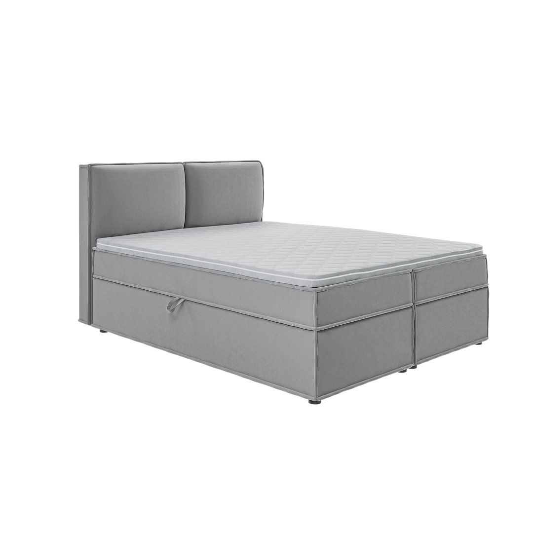 Boxspringbett Ellerie mit Topper und Bettkasten