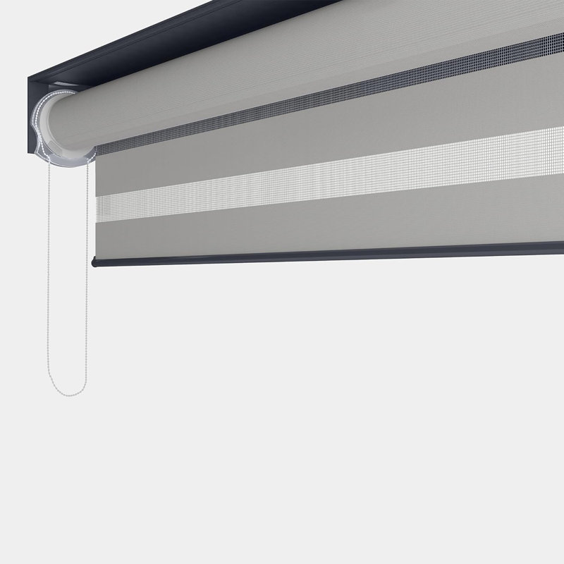 PURPLE LEAF Louvred Pergola Accessories 121" Side Adjustable Pull Down Roller Shade Privacy Shade Sun Side Shade for 11' Side Grey Pergola Wind Block. Pergola not included