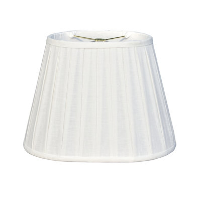 16-Inch Oval Off-White Satin Lamp Shade with Spider Fitter