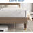 Queen Upholstered Platform Bed Frame, Fabric Headboard, Metal Frame with Wooden Slats, Modern Bedroom Use ,Brown-1650802875-1650802876