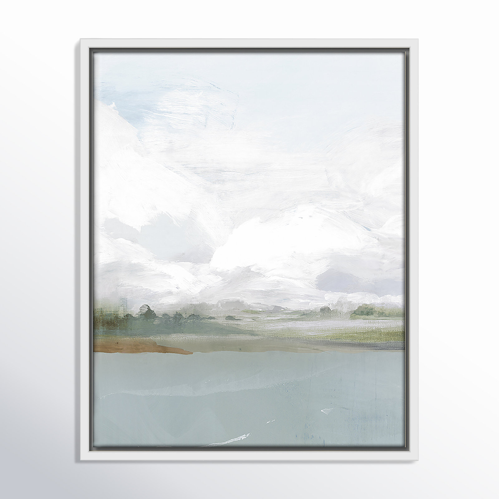 All Shore Painting, 15.5" H x 12.5" W, White