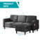 Canapé rembourré de 78 po avec repose-pieds, canapé en L pour salon, poche latérale pour canapé 3 places-362231004
