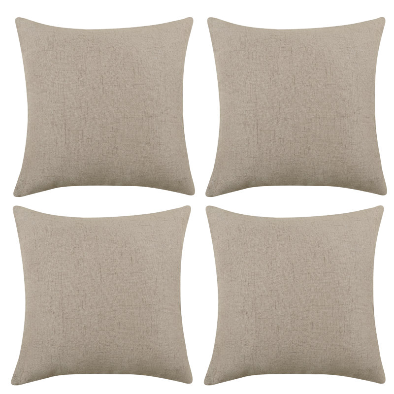  Square Pillow Cover, Light Flax, 20" x 20"
