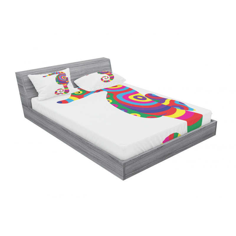 Microfiber Sheet Set, Queen Sheet Set with Fitted Sheet