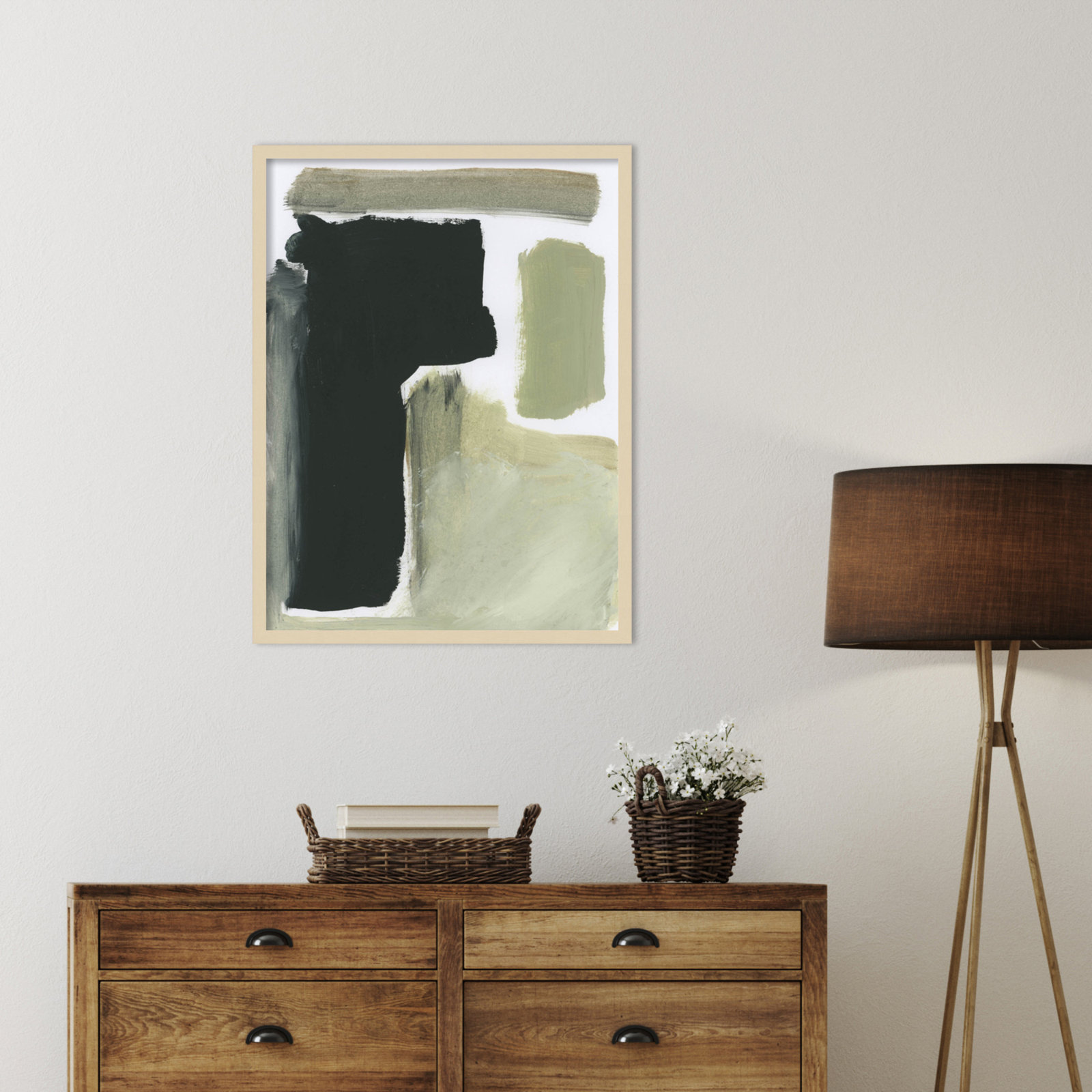 Total by Dan Hobday Wood Framed Wall Art Print, Brown, 33" H x 25" W