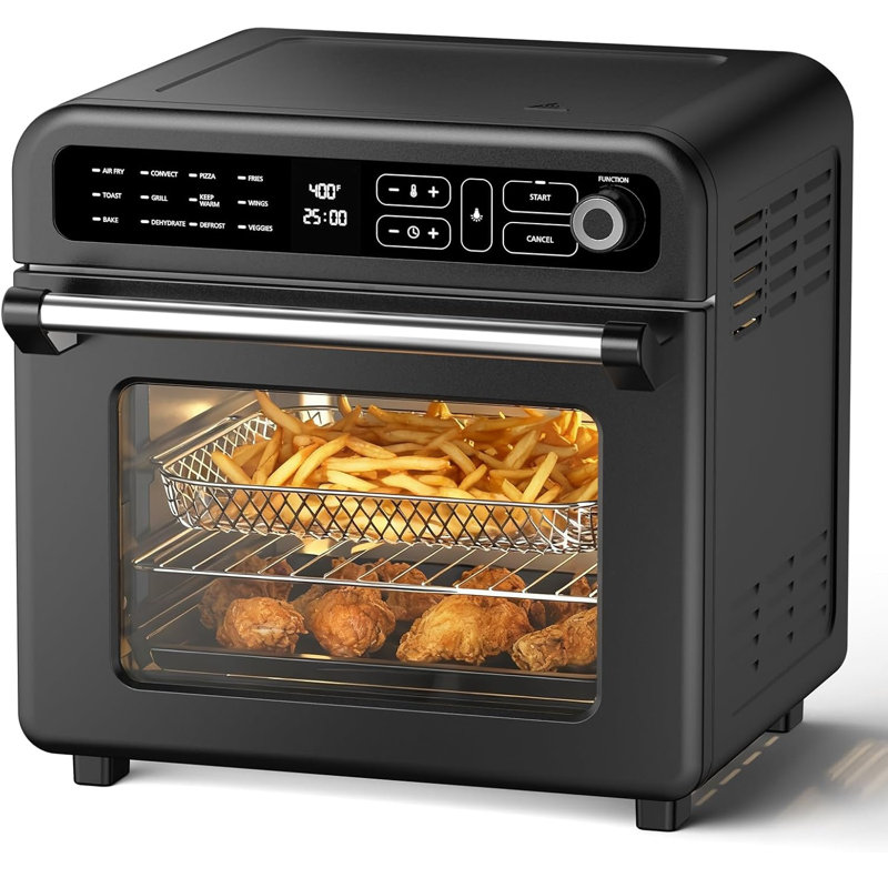 19.02-Quart Stainless Steel Touch Control 1 -Baskets Air Fryer, Black