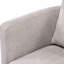 Fauteuil demi-tonneau pivotant en lin-1640729250