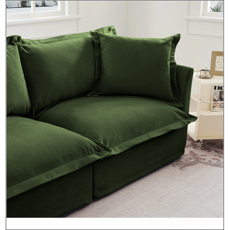 Koala Ottoman Comfortable choice, multiple functions, classic design, and cozy corners, Green Chenille