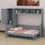 Lit escamotable Murphy avec placard et tiroirs-409636287