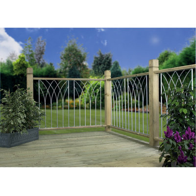 Genaro Metal Decking Fence Panel 77cm H x 56cm W