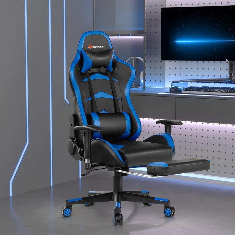 Fauteuil Goplus, Noir / Bleu