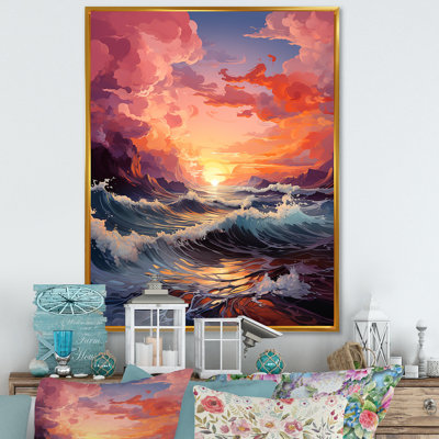 «Horizon's Embrace Photorealistic Sunset III - Sunset», art mural