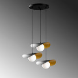 Luminaire suspendu en forme de globe à 3 lumières Jorga