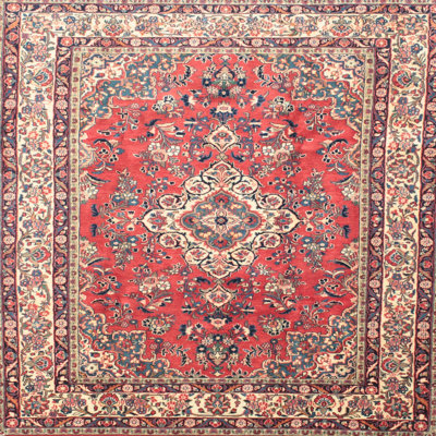 Tapis traditionnel rouge / bleu