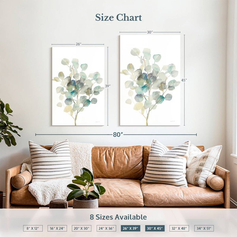 Harnek Eucalyptus White I, 39" H x 26" W