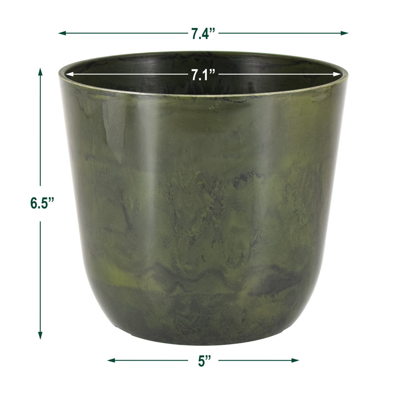 Pot à fleurs Kostival, Vert marbré
