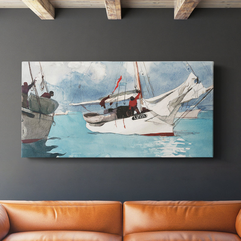 Série paysage - CCLXVI - Toile tendue avec châssis - Prêt à accrocher, H 16 po x l 32 po