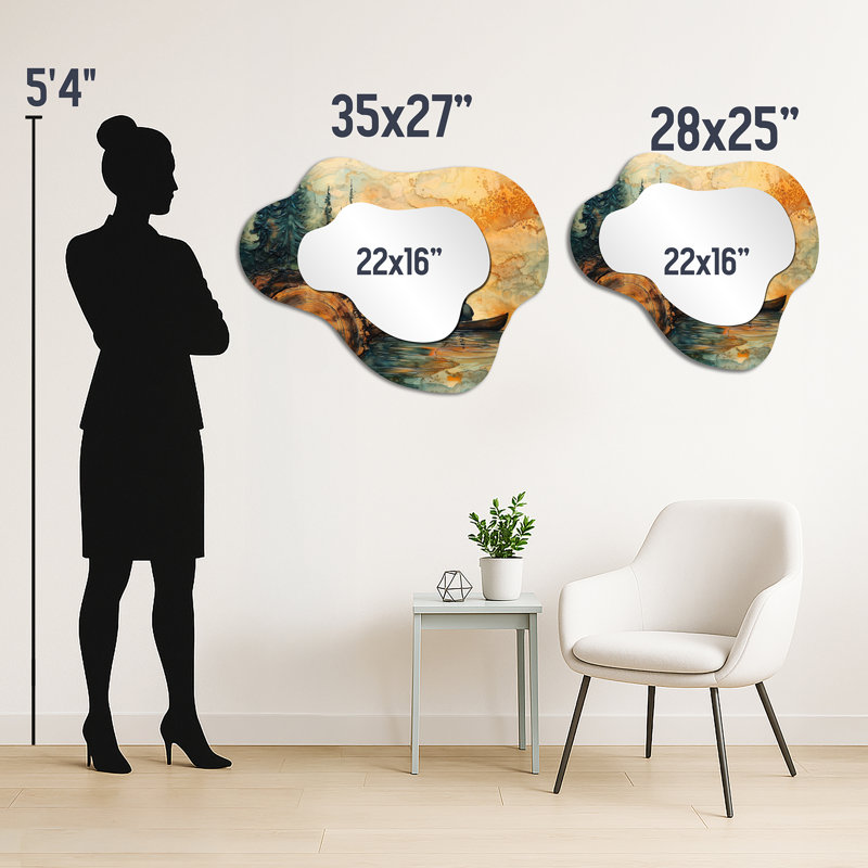 Miroir mural Nautical Asymmetric, 25" x 28"