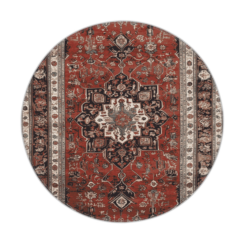 Persian Brown Indoor and Outdoor Area Rug, Rectangle 3' x 5'