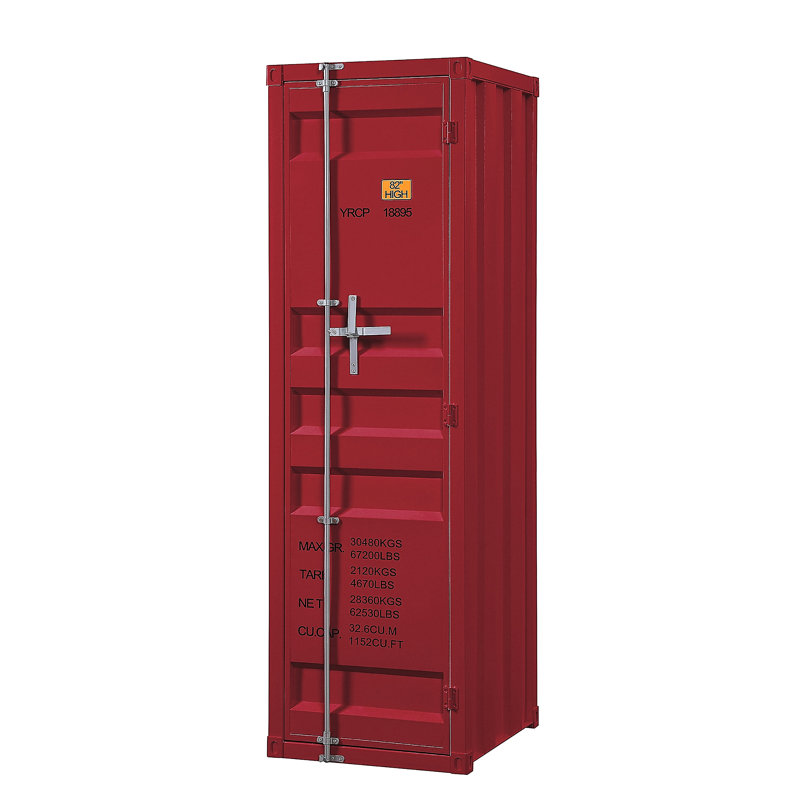 Garde-robe avec serrure de contenant pleine longueur, Red