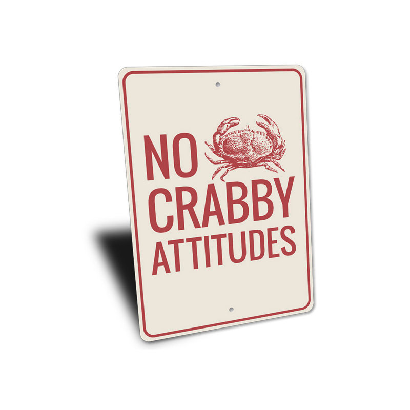 Aucun signe d'attitude crabe, H 18 po x l 12 po x P 0,06 po
