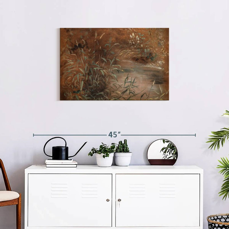 Rushes By A Pool, 20" H x 30" W