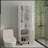 Storage Cabinet, 2 Doors, 9 Shelves, 4 Legs, White