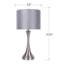 Ensemble de lampes de table en nickel brossé 25,25 po Arseni avec USB-1473430291