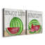 Watermelon Enjoy - ensemble de 2 reproductions d'art sur toile tendue-116293360