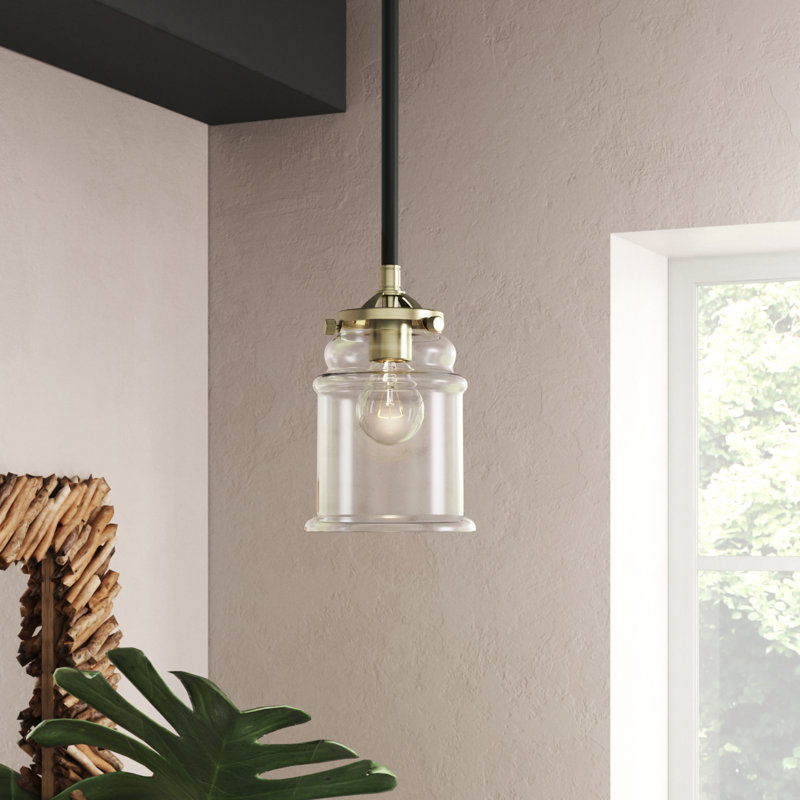 Luminaire suspendu conique à 1 lumière Alexandira, Laiton antique noir, Blanc mat, DEL