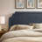 Magnolia Upholstered Fabric King Size Headboard In Slate Blue-174843657-174843659