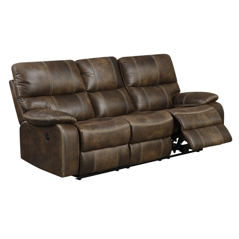 Brown Reclining Sofa