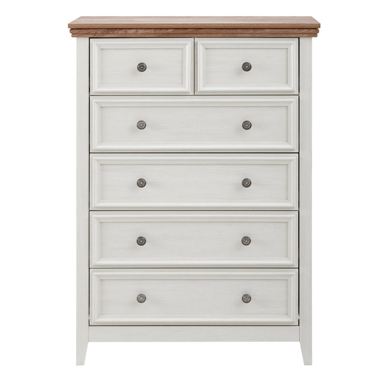 Commode 6 tiroirs beige