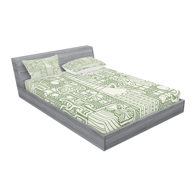 Microfiber Sheet Set, Queen Sheet Set + Fitted Sheet + 2 Pillowcases
