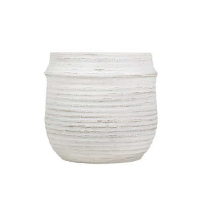 WHITE CERAMIC POT