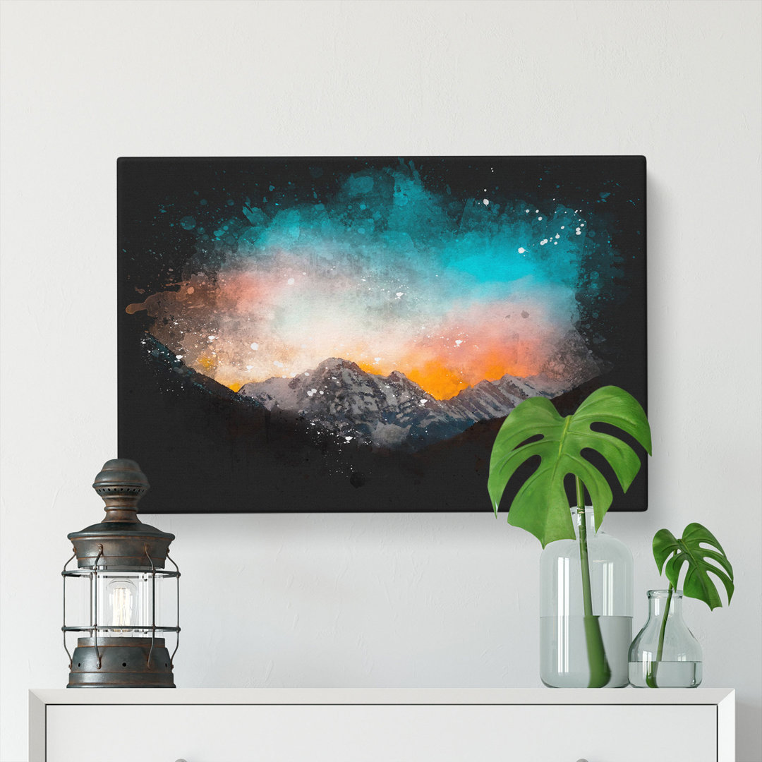 Sunrise over a Mountain - Wrapped Canvas