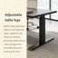 Bureau électrique moderne en bois massif noir à hauteur réglable en L avec armoires latérales gauche ou droite-691709095-700078785