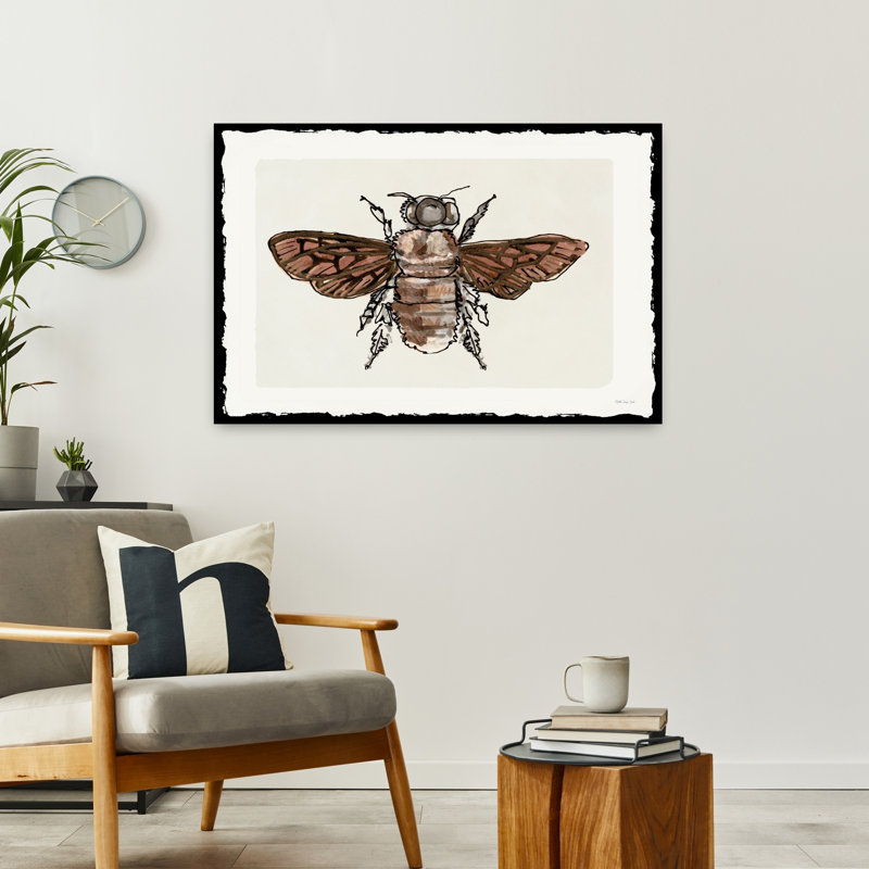 Dessin d'abeille 1, art contemporain d'abeille, H 24 po x l 36 po